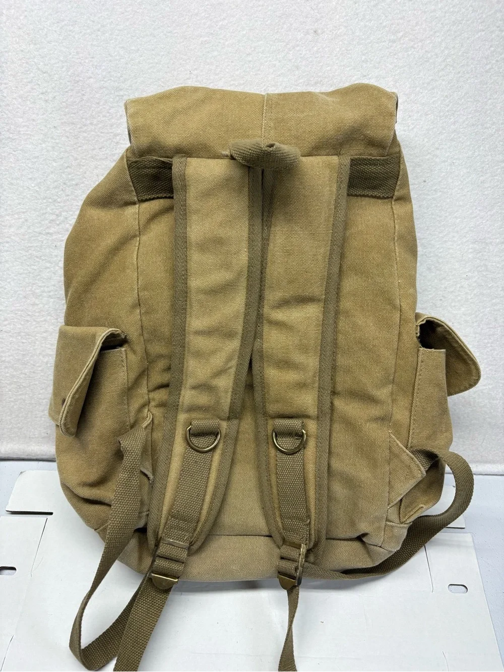 Vintage Canvas Backpack  Hiking Laptop Rucksack